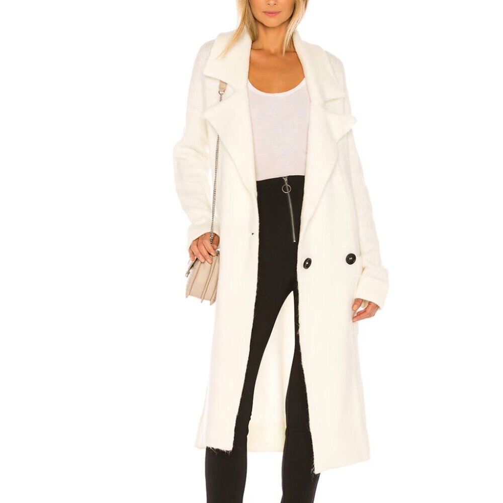REVOLVE Melrose Sweater Jacket Show Me Your Mumu Size: M Color cream Size M